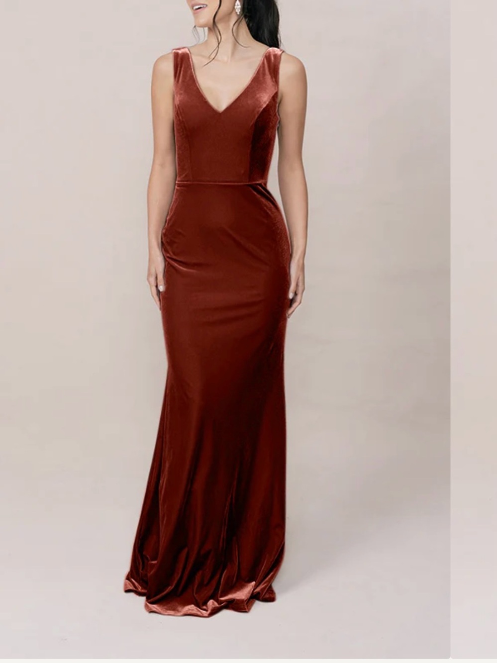 Revelry Dakota Copper Velvet Dress